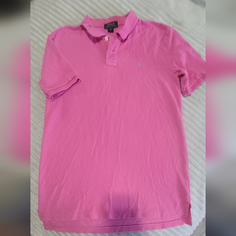 Polo by Ralph Lauren Pink Polo Shirt Classic Short Sleeve